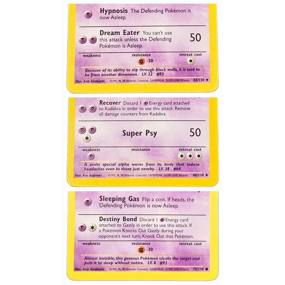 Pokémon Cards Lot TCG Base Set 2 Wizards 2000 28 of 130 No Duplicates